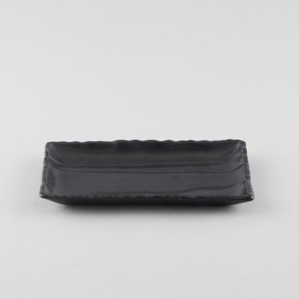 Wave Rectangle Plate - Black